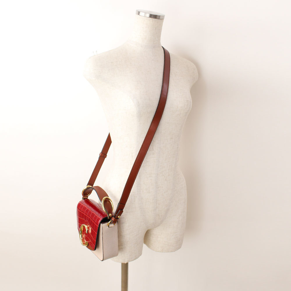 Chloe Python Animal Pattern 2way Shoulder Bag Pin… - image 4